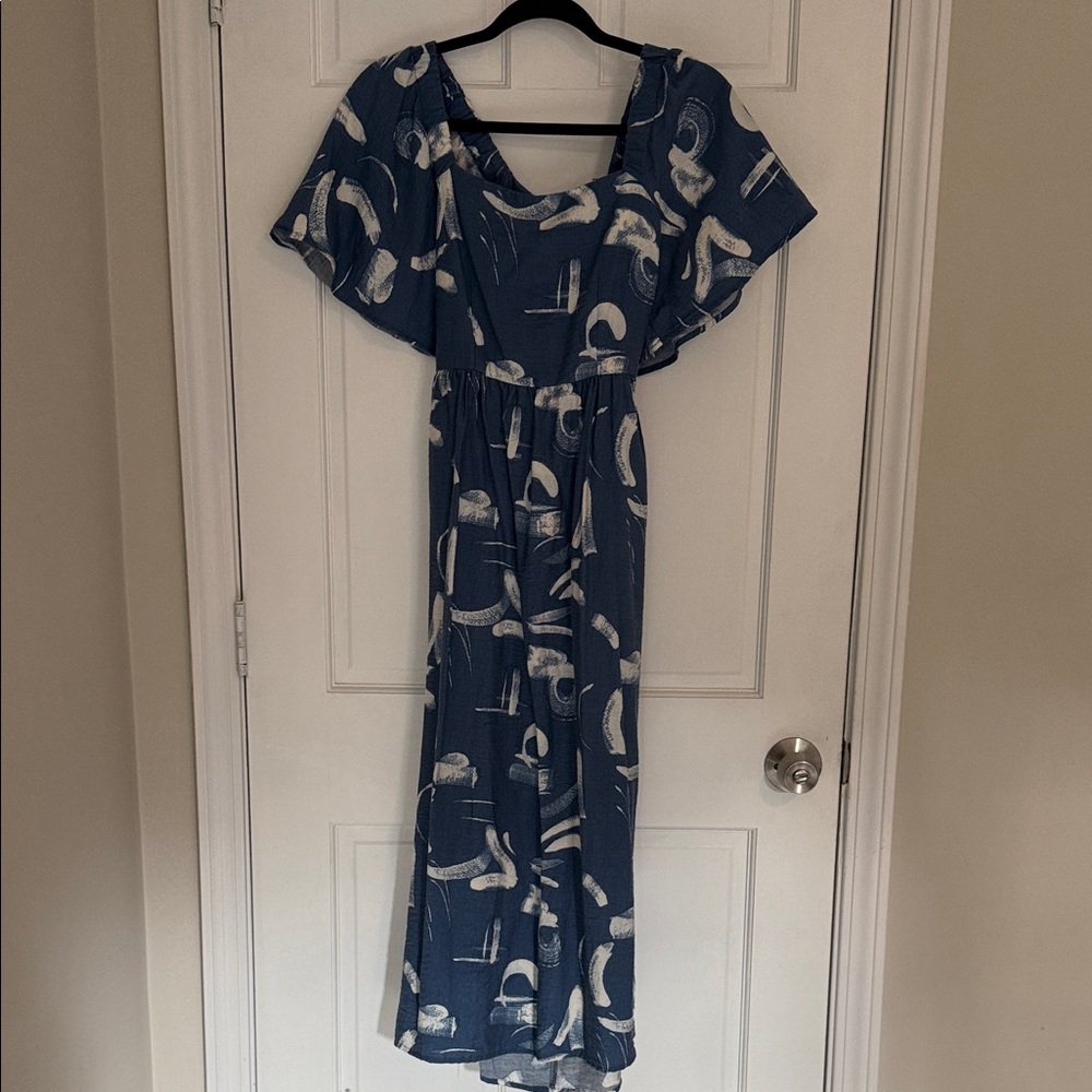 a new day Blue and White Maxi Dress
